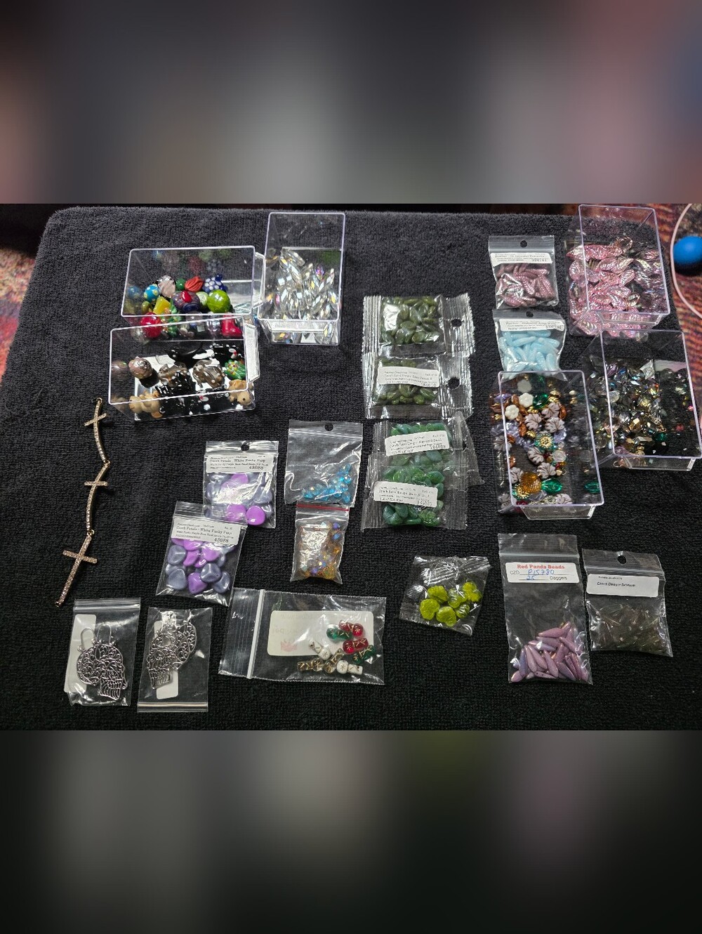 Jewelry Maker's Lot - Czech Glass Beads, Feathers, Leaves, Daggers & More